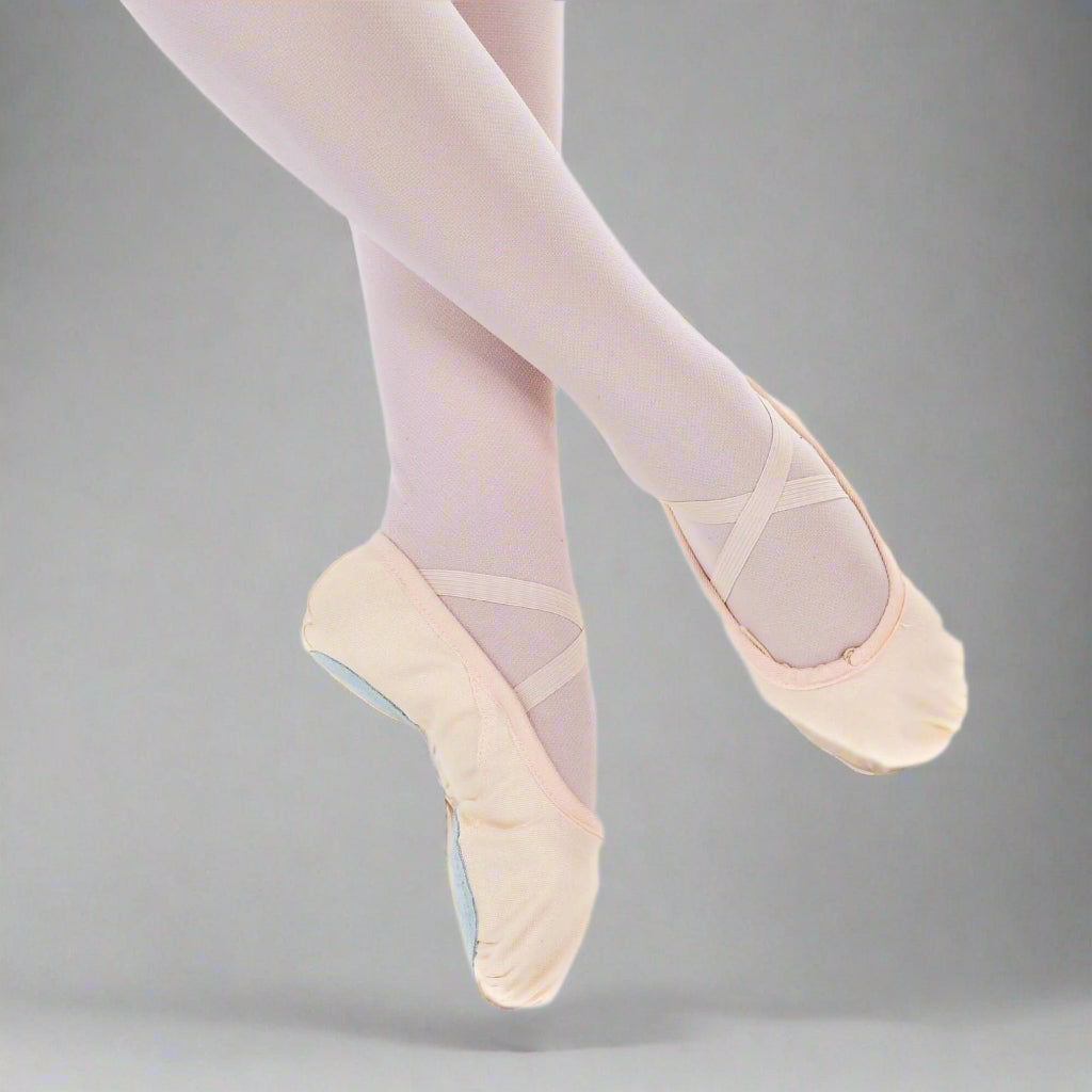 Baiwu Women's Canvas Split Sole Dance Slipper - Pink