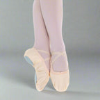 Baiwu Girl's Canvas Split Sole Dance Slipper - Pink