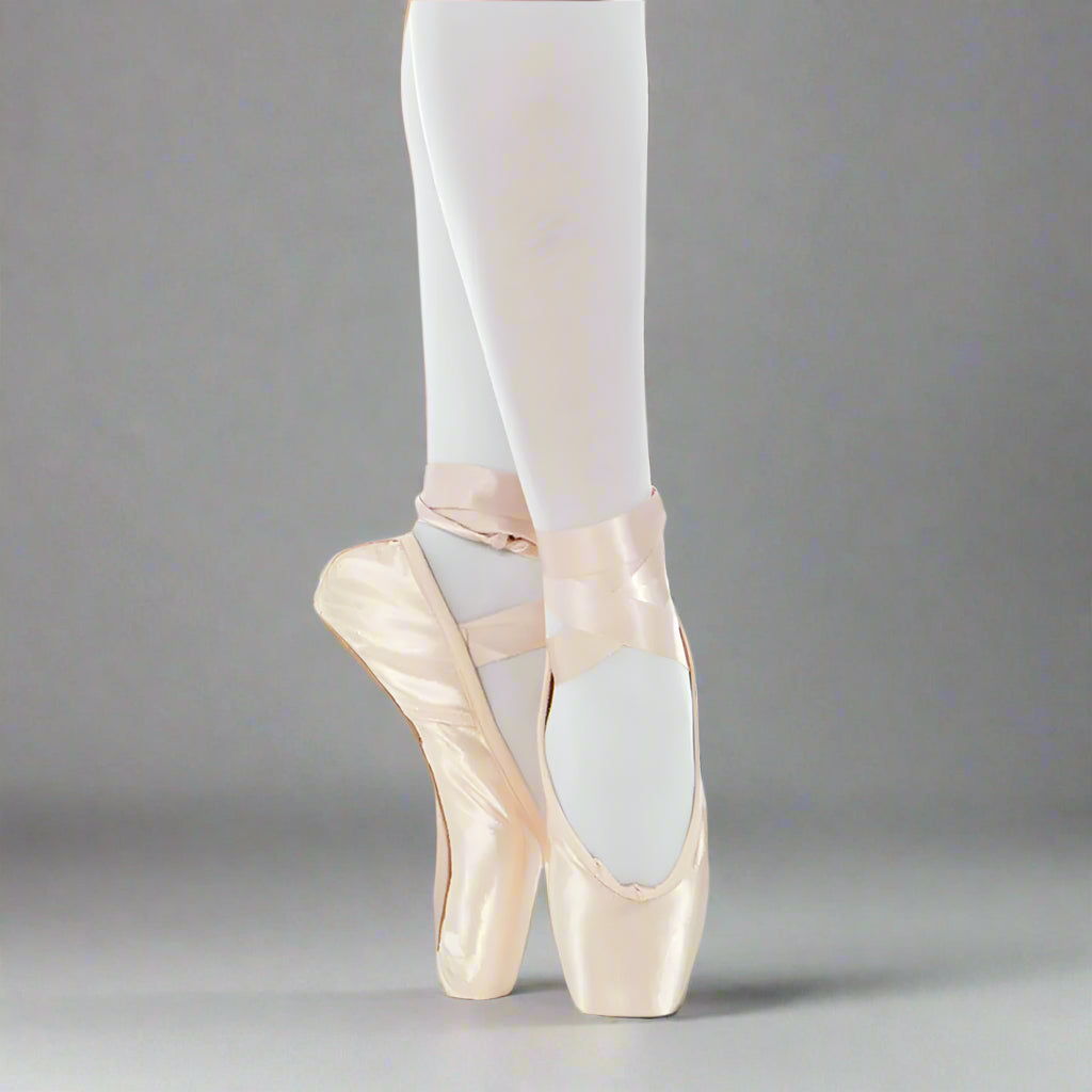 Baiwu Satin Ballet Pointe Shoes With Ribbon