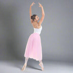 Baiwu Women's Ballet Long Performance Tutu Skirt - Ballet Pink