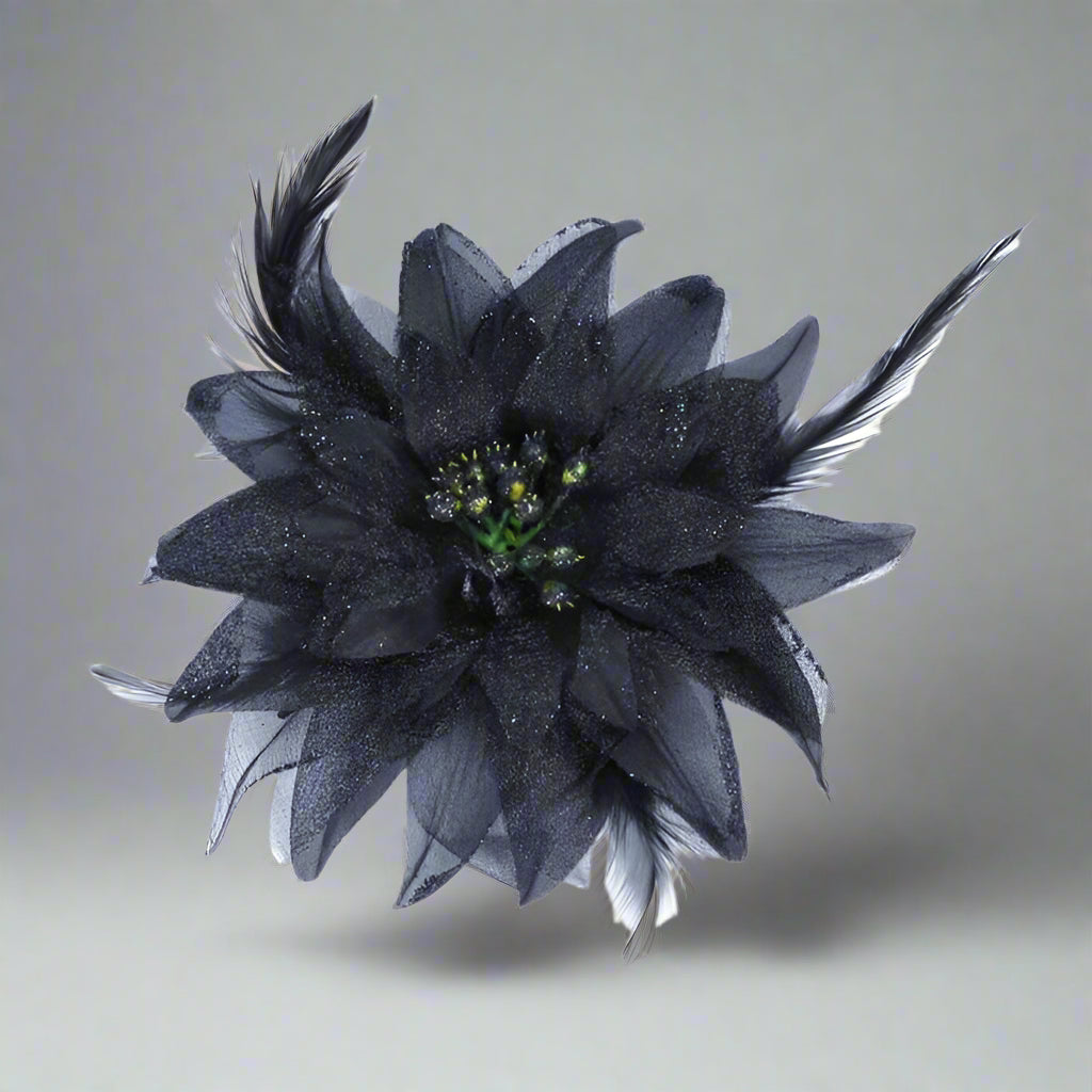 Belly Dancing Flower Hair Clip - Black