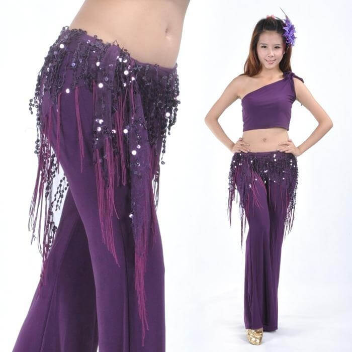 Belly Dance Hip Scarf With Fringe