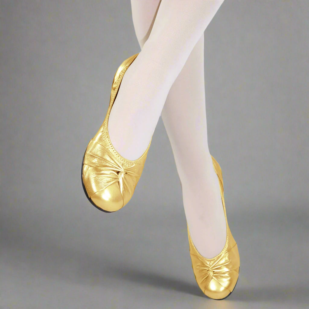 Danzcue Women "Jasmine" Soft Shoes - Gold