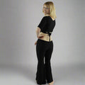 Dynamic 2-Piece Belly Dance Costume(Belt not included) - Black