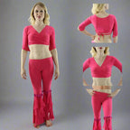 Dynamic 2-Piece Belly Dance Costume(Belt not included)