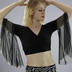 Chiffon Belly Dance Top with Transparent Sleeves