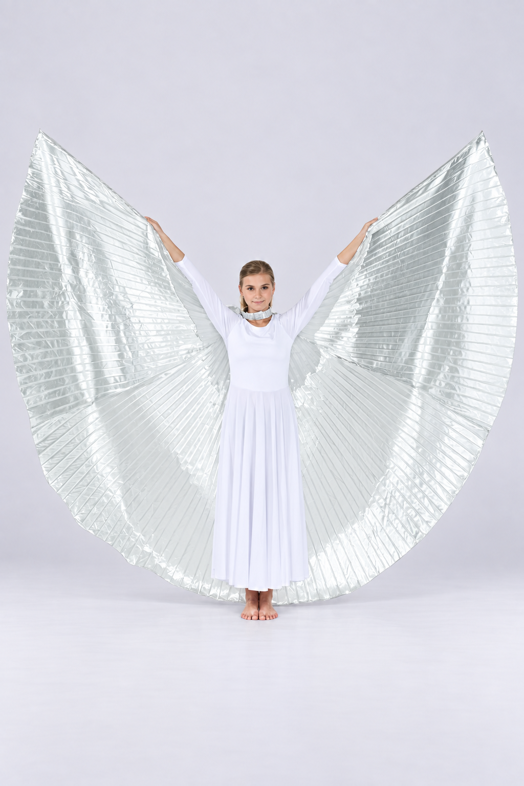 Solid Silver Worship Angel Wing