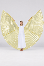 Transparent Gold Worship Angel Wings