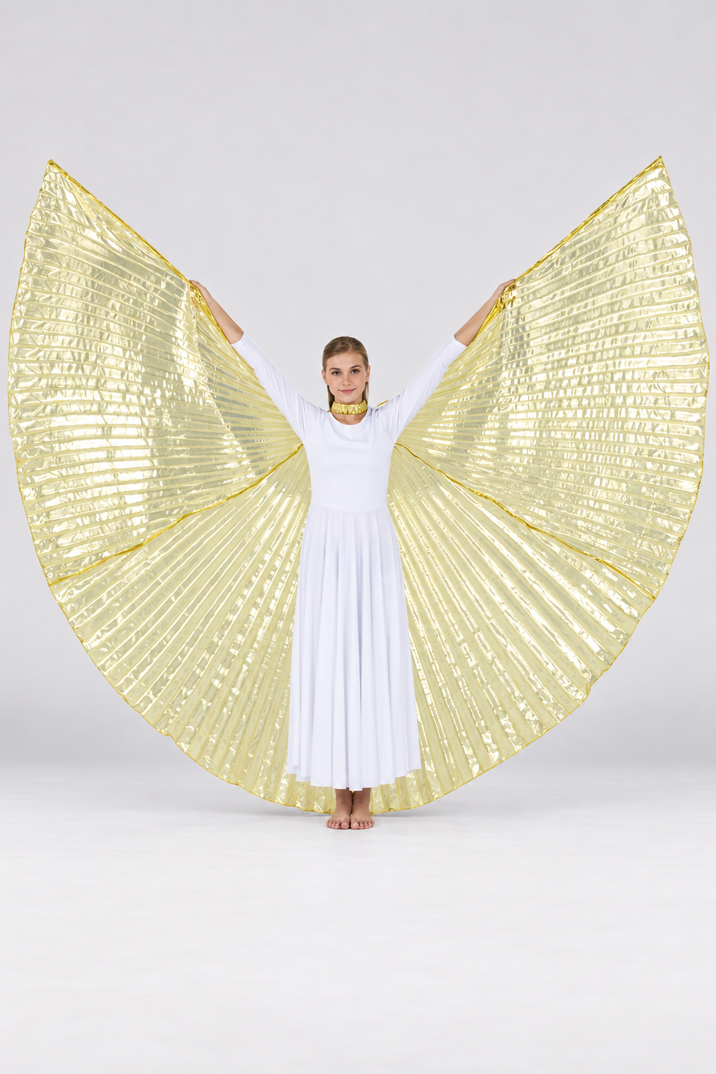 Transparent Gold Worship Angel Wing