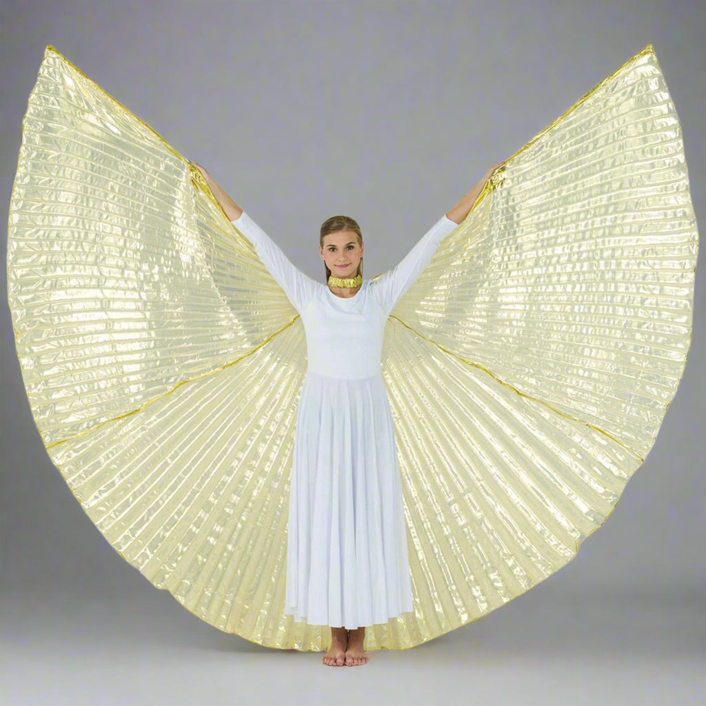 Transparent Gold Worship Angel Wing
