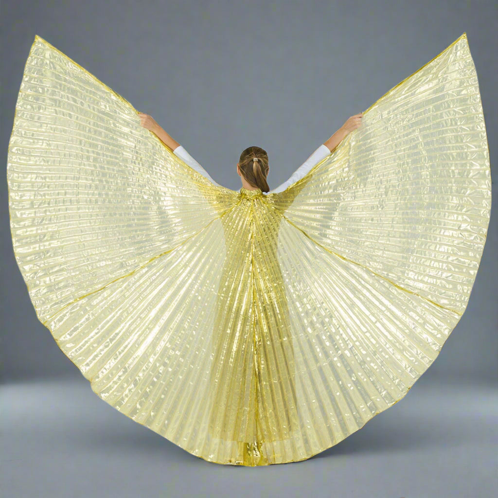 Transparent Gold Worship Angel Wing