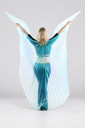 Iridescent Neon Turquoise Worship Angel Wings