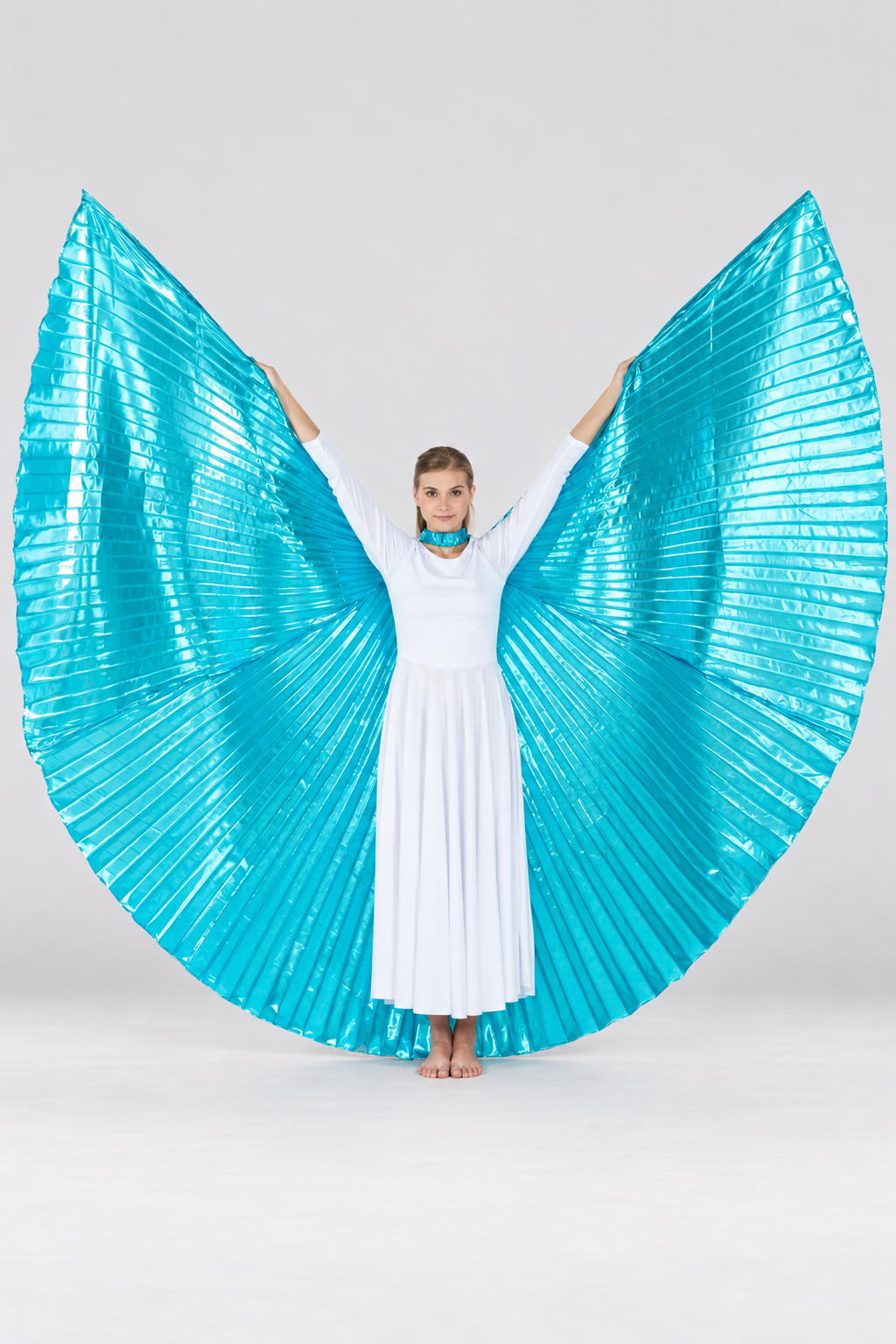 Solid Turquoise Worship Angel Wing