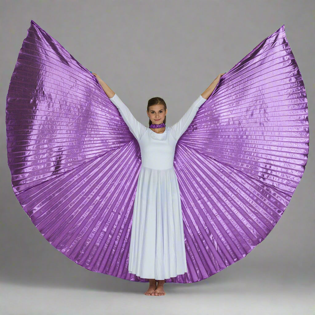 Solid Deep Purple Worship Angel Wing