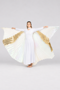 Transparent Gold-White Cross Worship Angel Wings