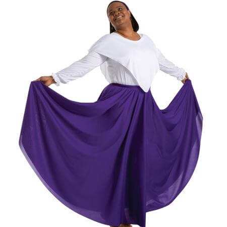 Body Wrappers Praise Dance Circle skirt - Deep Purple