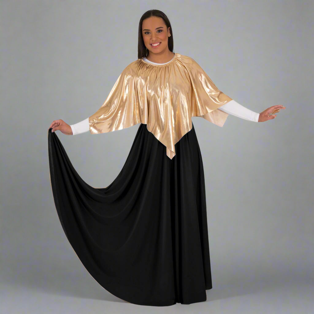 Celebration of Spirit Long full Circle Skirt Worship Dance - Black
