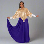 Celebration of Spirit Long full Circle Skirt Worship Dance - Deep Purple