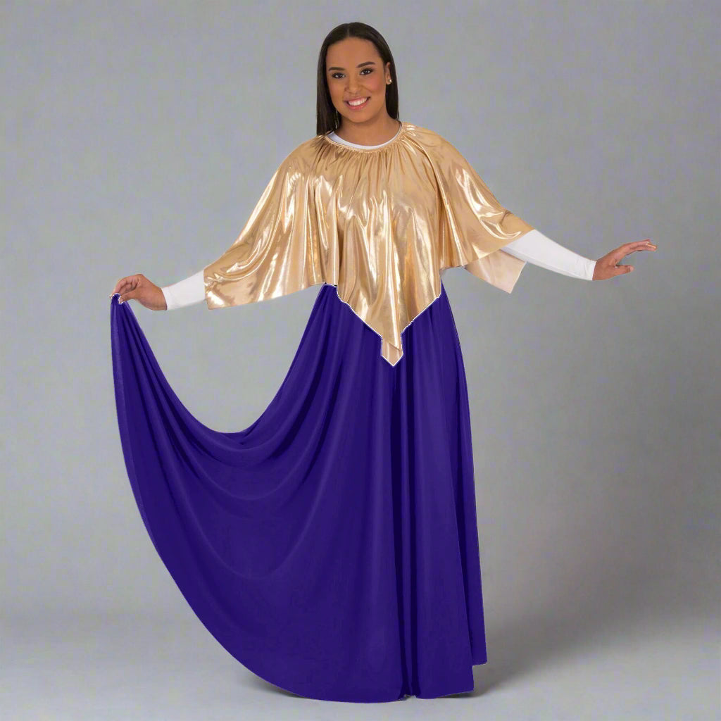 Celebration of Spirit Long full Circle Skirt Worship Dance - Deep Purple