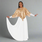 Celebration of Spirit Long full Circle Skirt Worship Dance - White