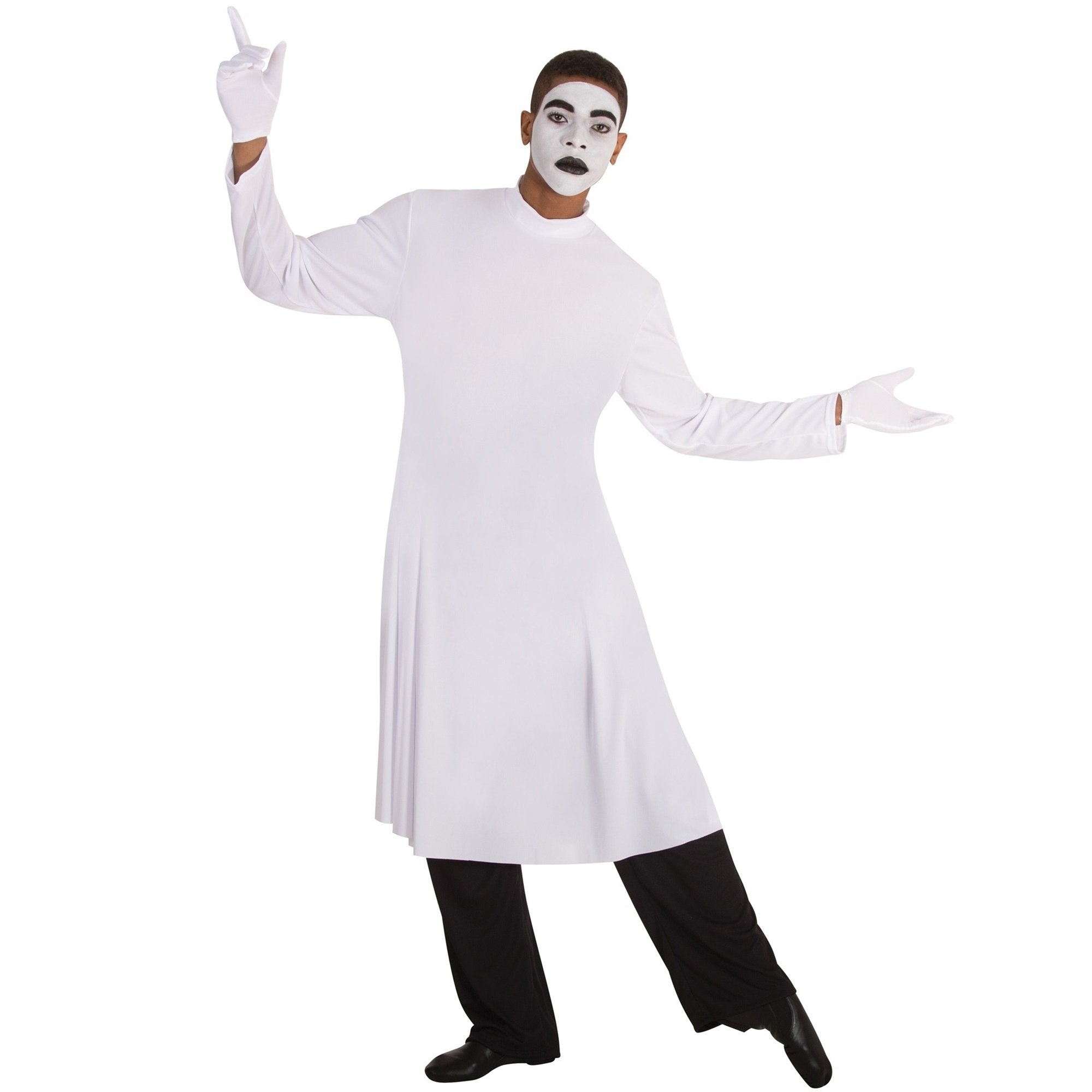Body Wrappers Praise Dance Adult Long Sleeve Tunic (top only) - White