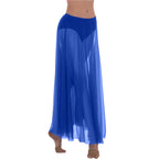 Body Wrappers Ministry Dance Long Full Chiffon Skirt - Royal