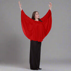 Body Wrappers Liturgical Dance Angel Wing Drapey Pullover - Scarlet
