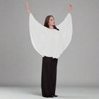Body Wrappers Liturgical Dance Angel Wing Drapey Pullover - White