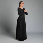 Body Wrappers Praise Full Length Long Sleeve Dance Dress - Black