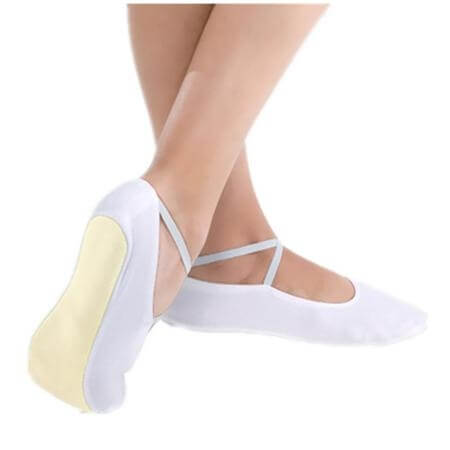 Body Wrappers Child Nadia Suede Sole Gymnastics Shoes - White