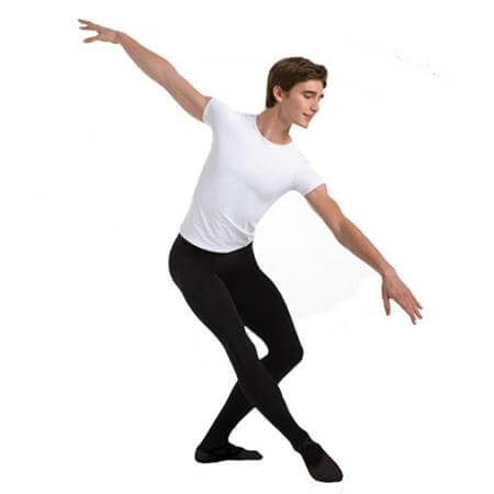 Body Wrappers Mens Dancewear Short Sleeve "Snug Fit" Pullover - White