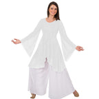 Body Wrappers Twinkle Long Sleeve Tunic - White