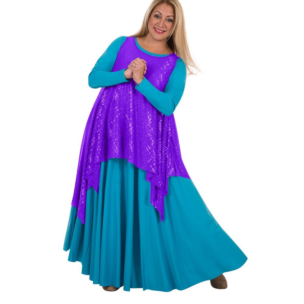 Body Wrappers Twinkle Tank Tunic Pullover - Purple