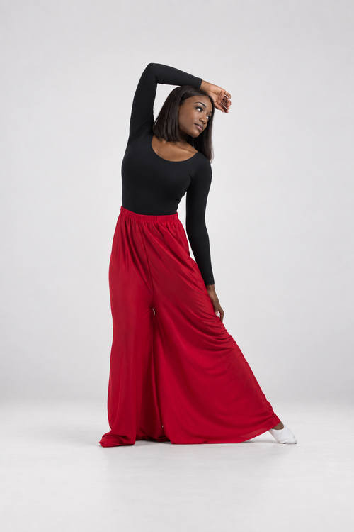 Flowy Split Hem Wide Leg Palazzo Pants