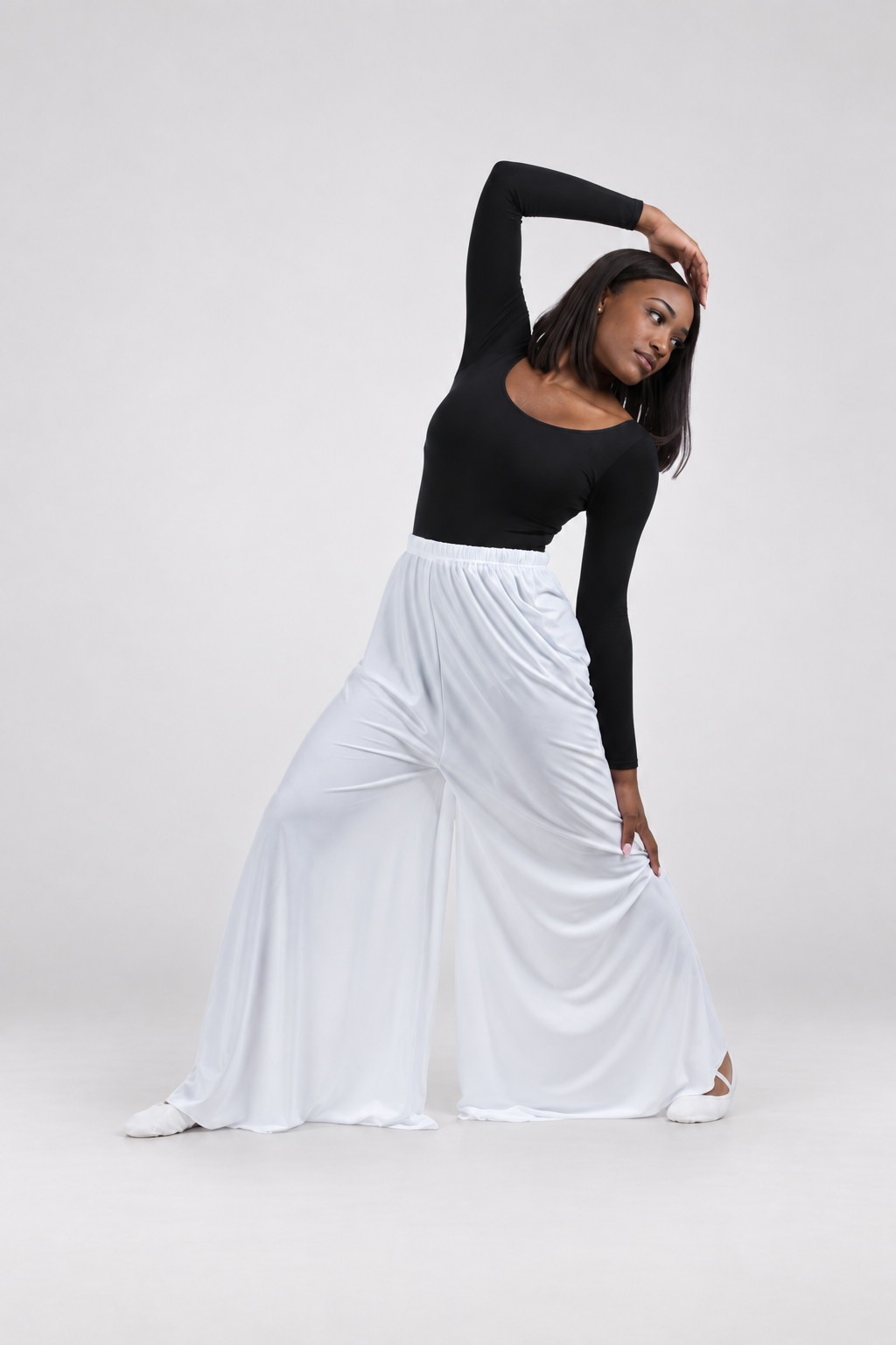 Flowy Split Hem Wide Leg Palazzo Pants