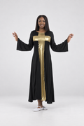 Women's Metallic Cross-Panel Praise Dance Dress