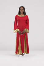 Metallic Inset Flared Dance Dress