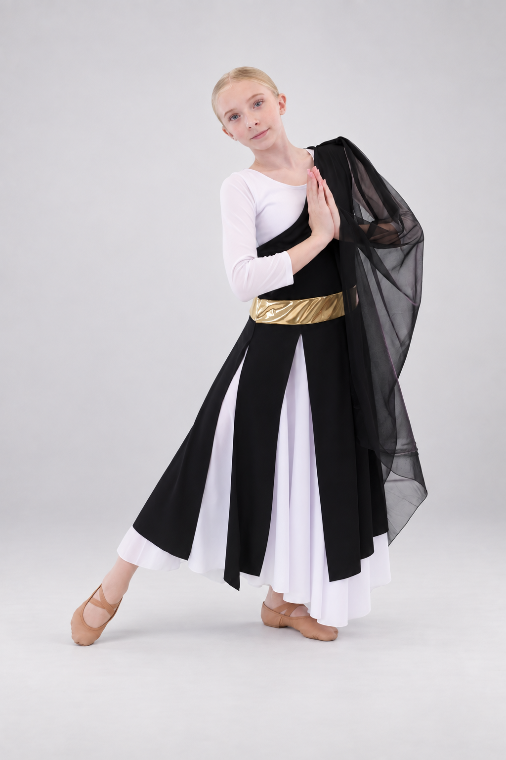 Child Flowing Elegant Asymmetrical Dance Tunic