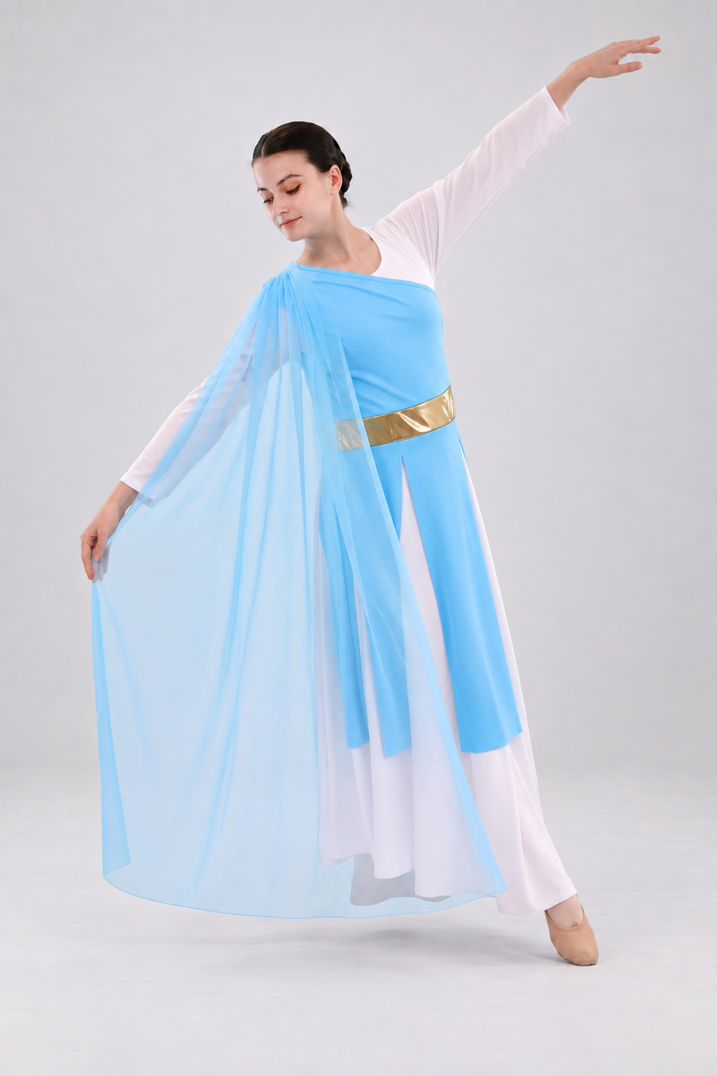 Flowing Elegant Asymmetrical Dance Tunic