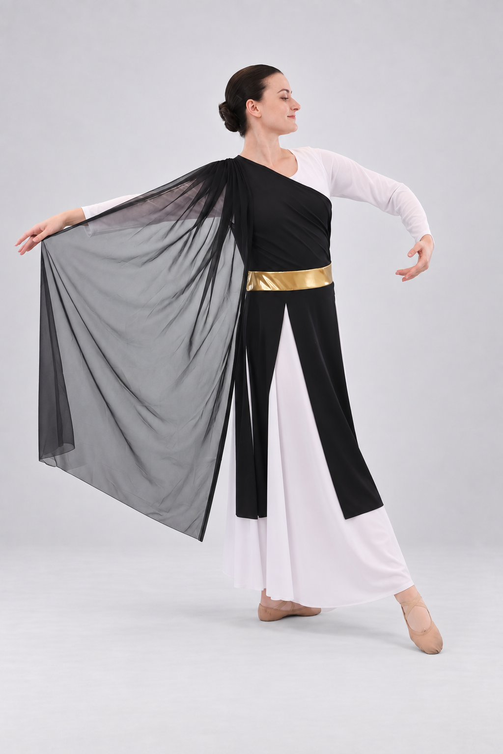 Flowing Elegant Asymmetrical Dance Tunic