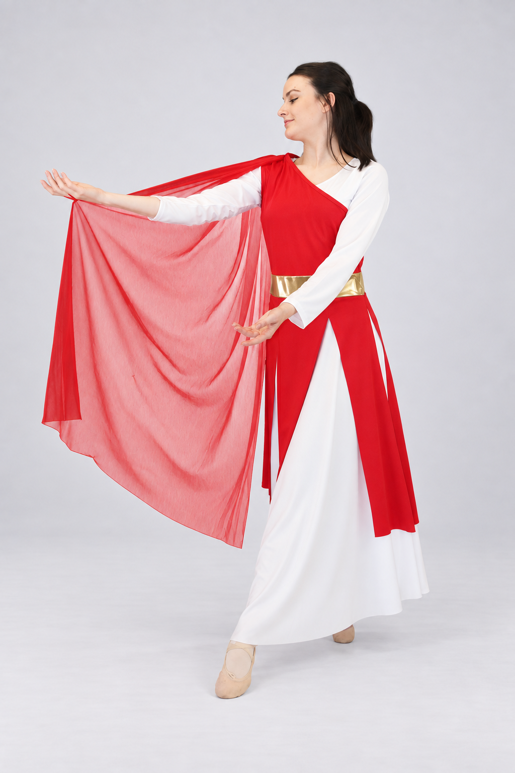 Flowing Elegant Asymmetrical Dance Tunic