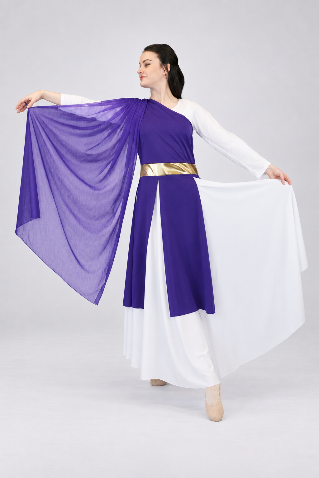 Flowing Elegant Asymmetrical Dance Tunic