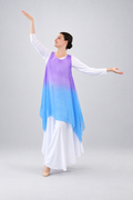 Watercolor Sleeveless Chiffon Overlay Tunic