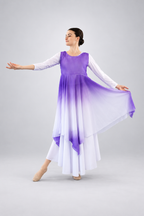 Watercolor Ombre Chiffon Dance Tunic