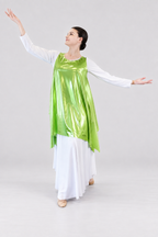 Shiny Layered Dance Tunic Tank Pullover