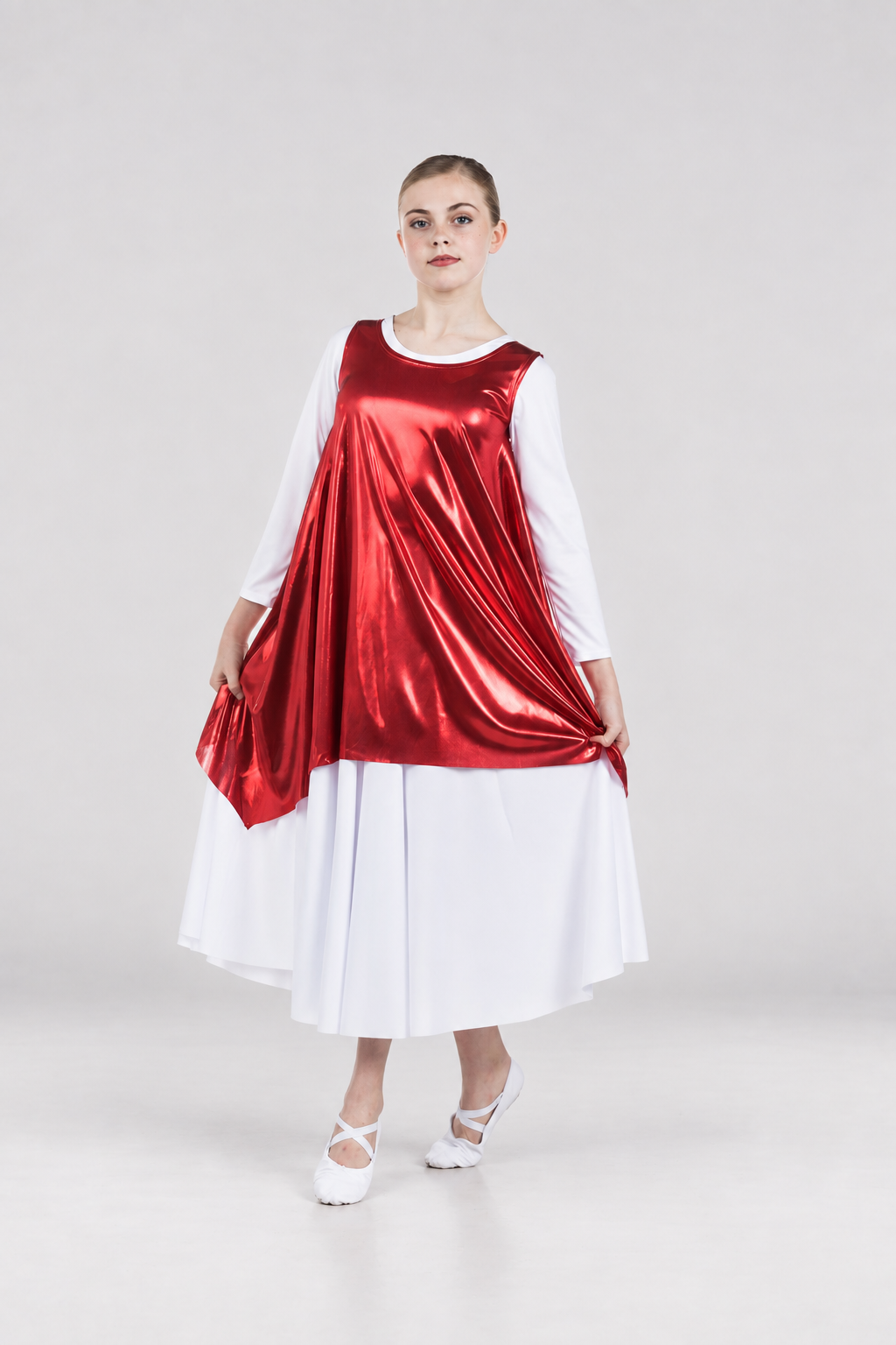 Child Metallic Sleeveless Tunic Tank Pullover (dress not included)