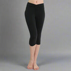 Danzcue Suede Supplex Oasis Capri Legging - Black/Black