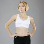 Fitcue Women's Seamless Basic Sports Bra - White