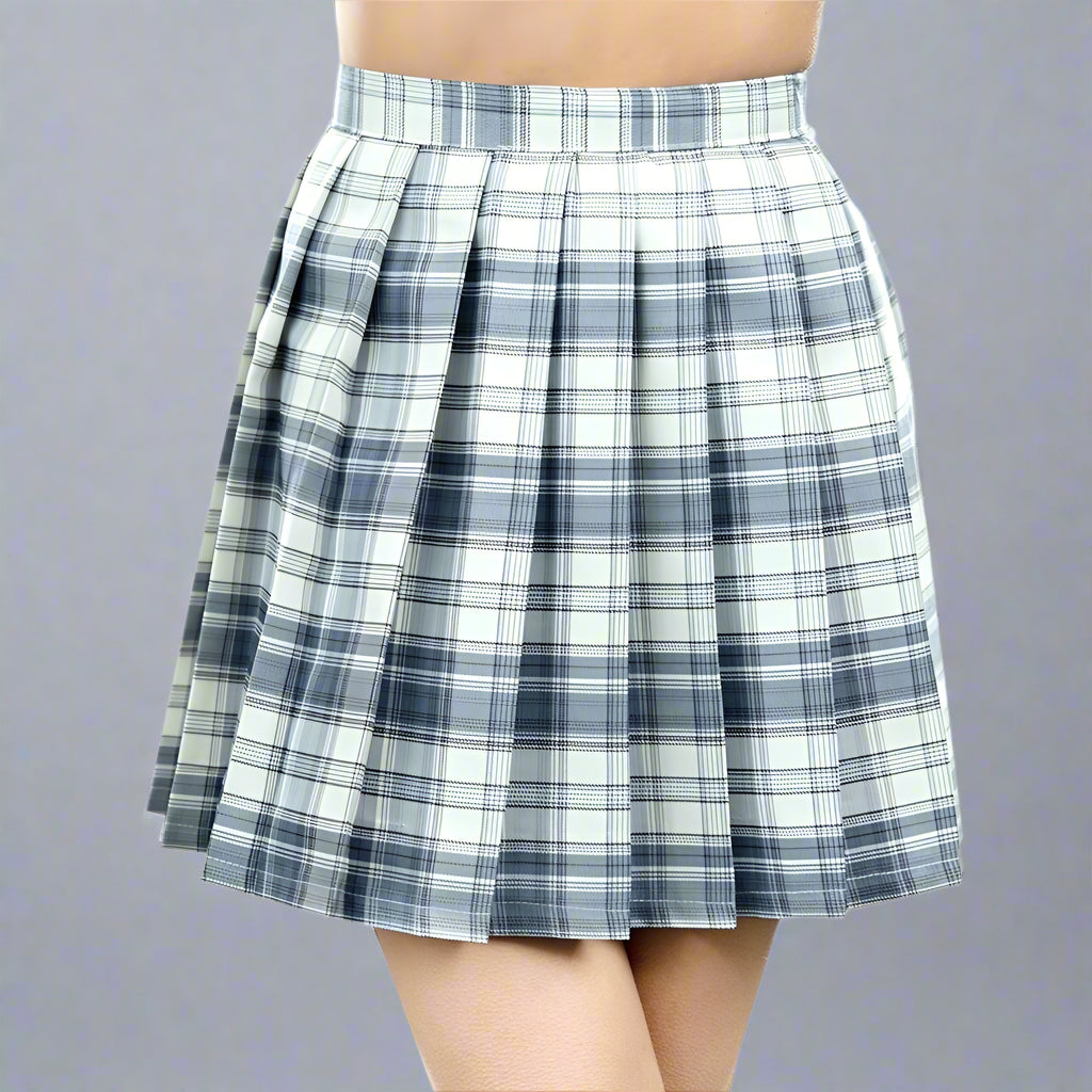 Danzcue Womens High Waisted Pleated Skirt, Tennis Skater Skirt, A-line School Uniform Mini Skirt with Shorts
