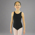 Danzcue Child Nylon Tank Ballet Cut Leotard - Black